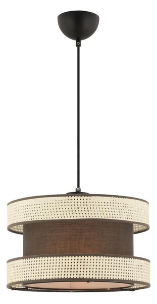 Závesný luster na lanku HALO 1xE27/60W/230V hnedá/krémová