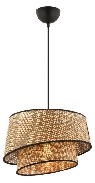Luster na lankách BARETTE 1xE27/60W/230V hnedá/čierna