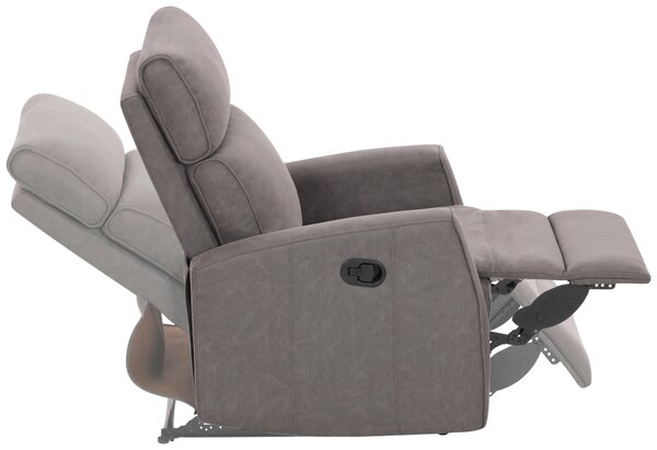 RELAXAČNÉ KRESLO, kov, textil, sivá Xora - Kreslá