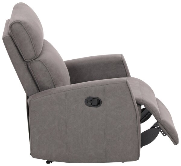 RELAXAČNÉ KRESLO, kov, textil, sivá Xora - Kreslá