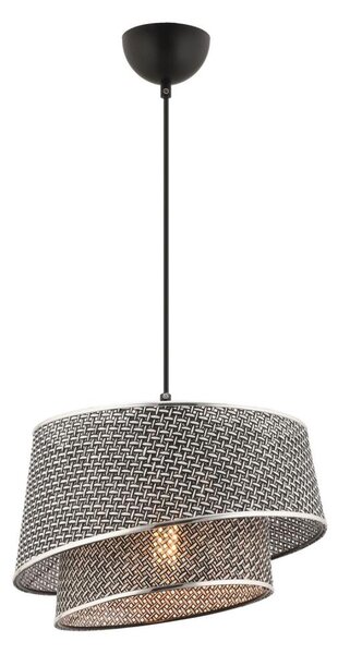 Závesný luster na lankách BARETTE 1xE27/60W/230V sivý/lesklý chróm