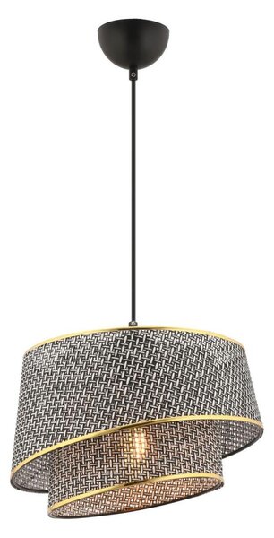 Závesný luster na lanku BARETTE 1xE27/60W/230V sivá/zlatá