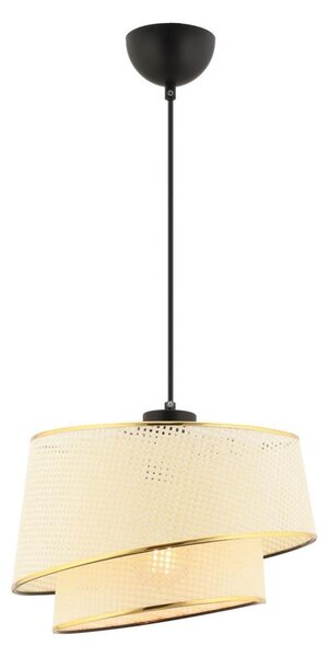 Závesný luster na lanku BARETTE 1xE27/60W/230V krémová/zlatá