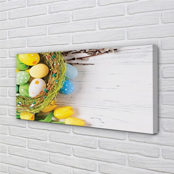 Obraz na plátne Vaječné založené na tulipány 100x50 cm