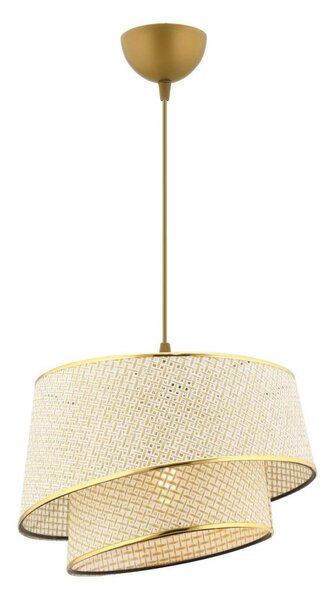 Závesný luster na lanku BARETTE 1xE27/60W/230V krémová/zlatá