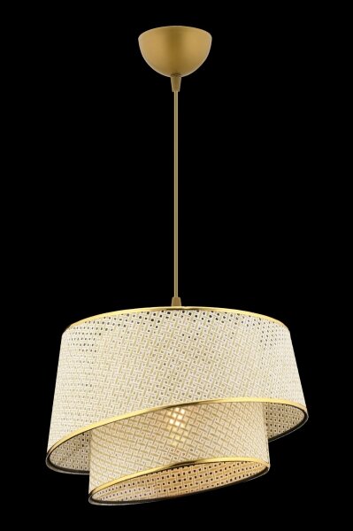 Závesný luster na lanku BARETTE 1xE27/60W/230V krémová/zlatá