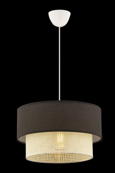 Luster na lanku ECHO 1xE27/60W/230V hnedá/krémová