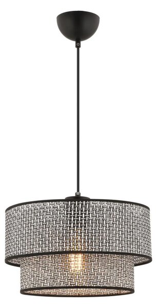 Závesný luster ECHO na lanku 1xE27/60W/230V sivá/čierna