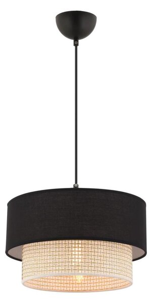 Závesný luster na lanku ECHO 1xE27/60W/230V čierna/krémová