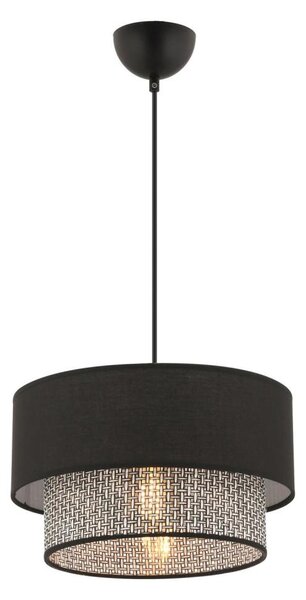 Luster na lanku ECHO 1xE27/60W/230V čierna/šedá