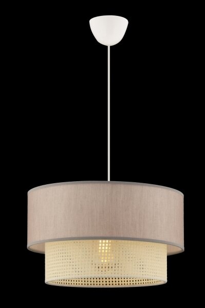 Závesný luster ECHO na lanku 1xE27/60W/230V béžová/krémová