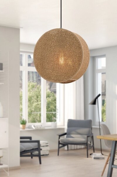 Závesný luster na lanku BIG DRUM 1xE27/60W/230V hnedý