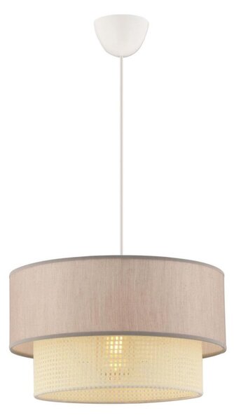 Závesný luster ECHO na lanku 1xE27/60W/230V béžová/krémová