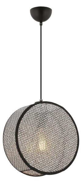 Luster na lanku BIG DRUM 1xE27/60W/230V sivá/čierna