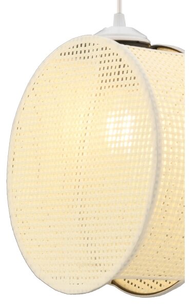 Luster na lanku DRUM 1xE27/60W/230V krémový