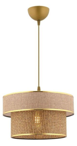 Závesný luster na lanku ERO 1xE27/60W/230V hnedý/zlatý