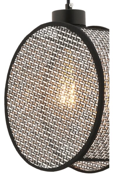 Závesné svietidlo na lanku DRUM 1xE27/60W/230V sivá/čierna