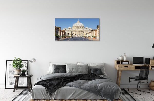 Obraz na plátne Katedrála Rím ulice budovy 100x50 cm