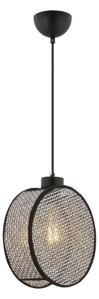 Závesné svietidlo na lanku DRUM 1xE27/60W/230V sivá/čierna