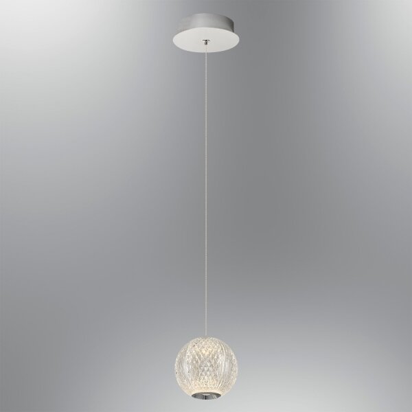 LED Luster na lanku CREMONA LED/5W/230V 3000K matný chróm