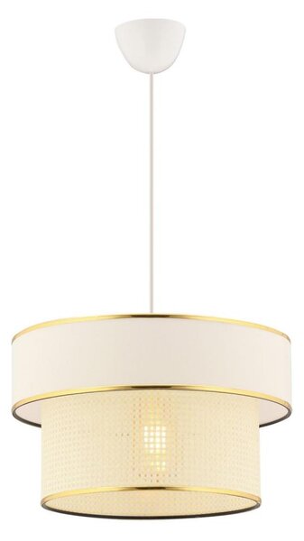 Závesný luster na lanku ERO 1xE27/60W/230V krémová/zlatá