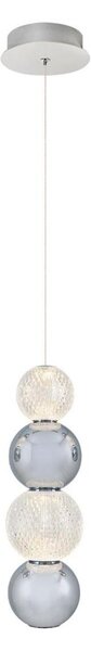 Závesný LED luster CREMONA na lanku LED/7W/230V 3000K matný chróm