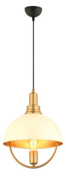 Luster na lane MONZA 1xE27/40W/230V pr. 30 cm krémová/zlatá