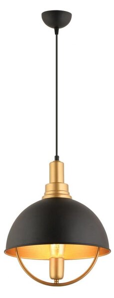 Luster na lane MONZA 1xE27/40W/230V priemer 30 cm čierna/zlatá