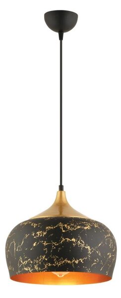 Závesný luster na lanku MONZA 1xE27/40W/230V pr. 30 cm čierna/bronzová