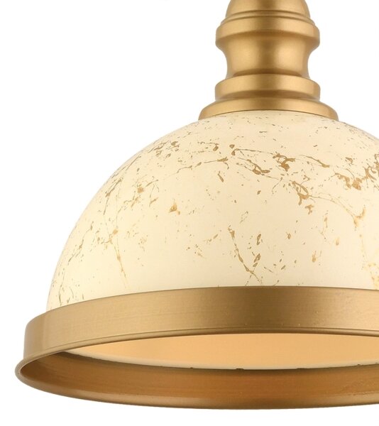 Luster na lanku MONZA 1xE27/40W/230V pr. 29 cm krémová/bronzová
