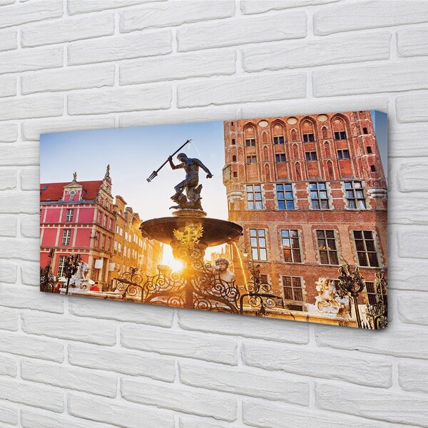 Obraz na plátne Gdańsk Memorial Fountain 100x50 cm
