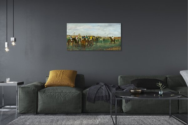 Obraz canvas Konské dostihy - Edgar Degas 100x50 cm