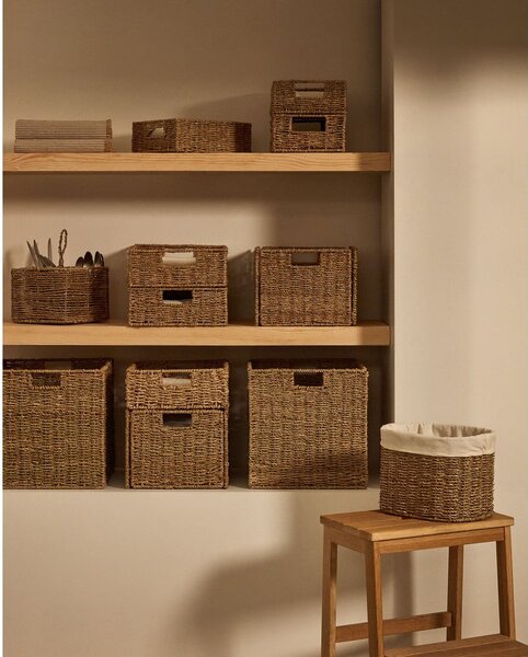Košíky z morskej trávy v súprave 2 ks 35x25x25 cm Tossa – Kave Home