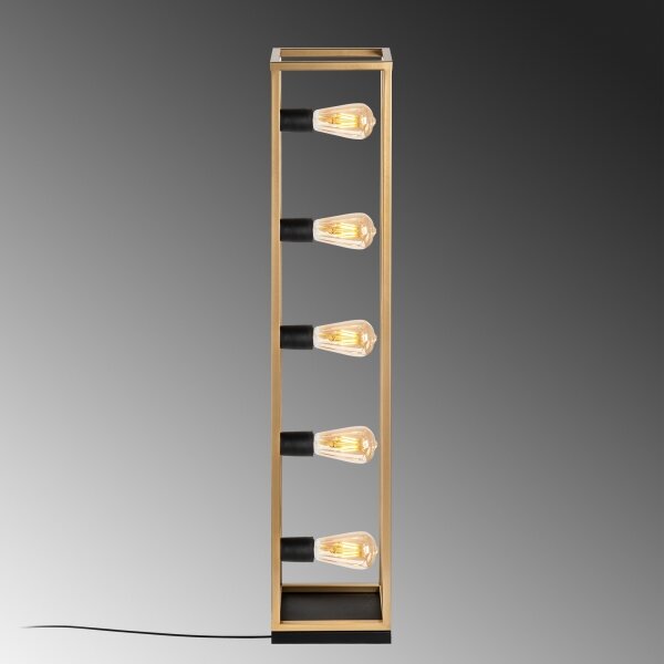 Stojacia lampa KAFES 5xE27/40W/230V zlatá
