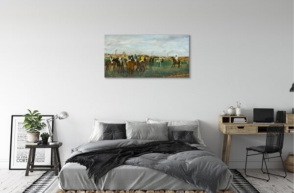 Obraz canvas Konské dostihy - Edgar Degas 100x50 cm