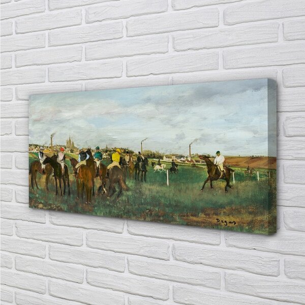 Obraz canvas Konské dostihy - Edgar Degas 100x50 cm