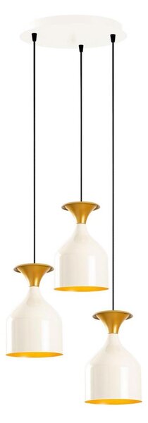 Závesné svietidlo na lanku SIVANI 3xE27/40W/230V biela/medená