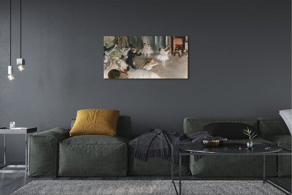 Obraz canvas Baletná skúška na javisku - Edgar degas 100x50 cm