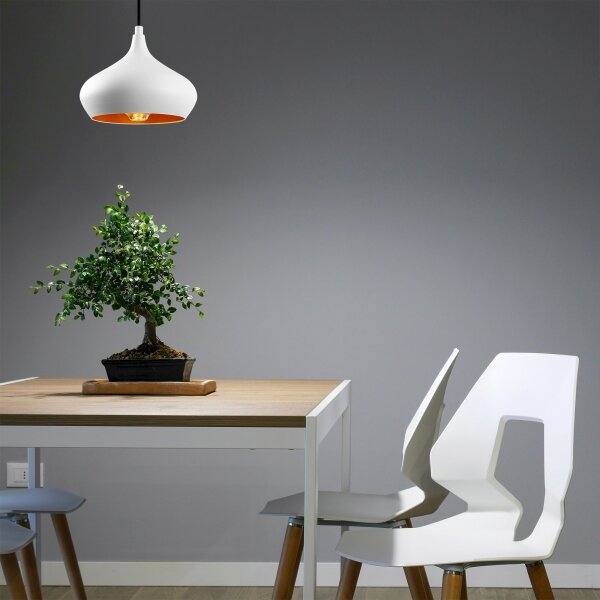 Luster na lanku DODO 1xE27/40W/230V biela