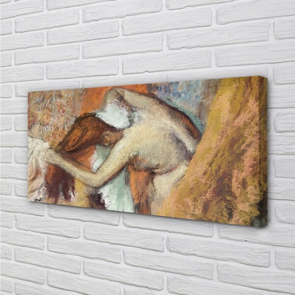 Obraz canvas Woman at her toilette - Edgar Degas 100x50 cm