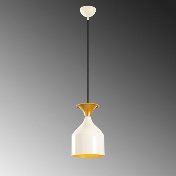 Luster na lanku SIVANI 1xE27/40W/230V biely/medený