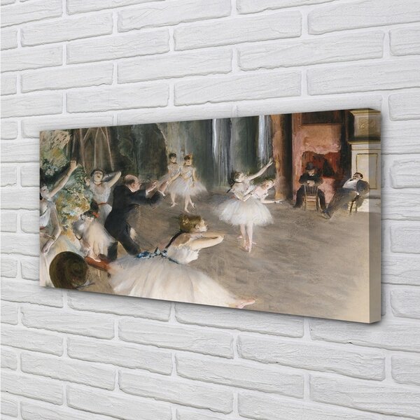 Obraz canvas Baletná skúška na javisku - Edgar degas 100x50 cm
