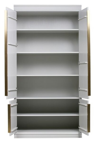 Svetlosivá šatníková skriňa z borovicového dreva 110x215x44 cm Organize – WOOOD