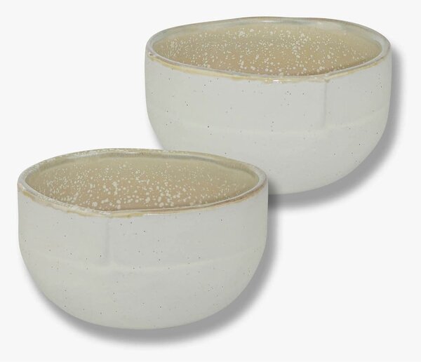 Bielo-béžové misky v súprave 2 ks z kameňa ø 10 cm Sand Grain – Mette Ditmer Denmark