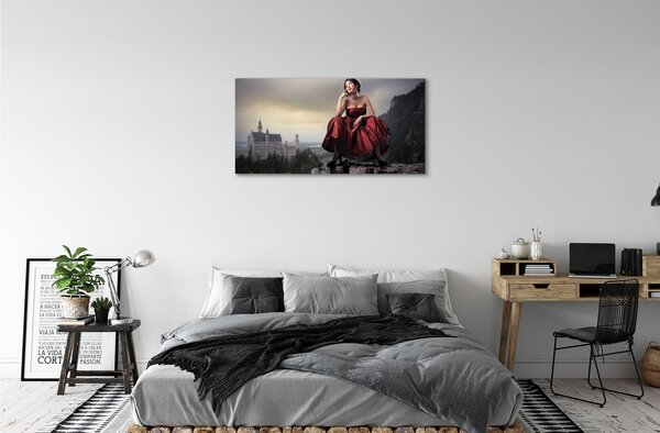 Obraz canvas Žena dress up 100x50 cm