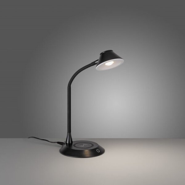 JUST LIGHT. 14414-18-LED Stmievateľná stolná lampa s nabíjaním PUCKI LED/4,5W/230V čierna