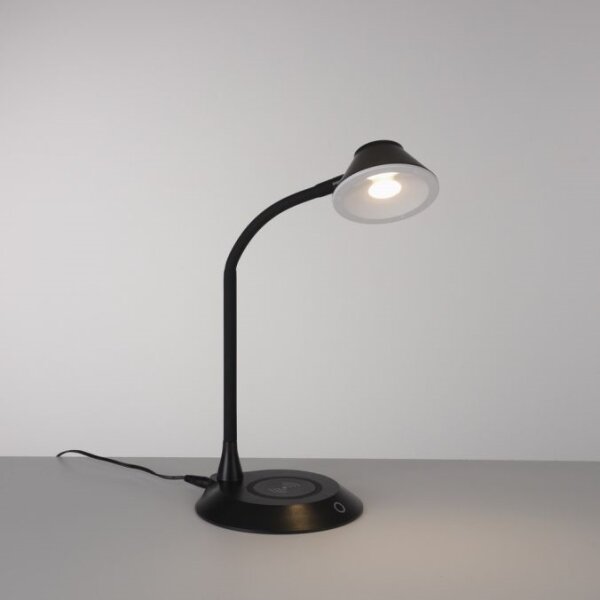 JUST LIGHT. 14414-18-LED Stmievateľná stolná lampa s nabíjaním PUCKI LED/4,5W/230V čierna