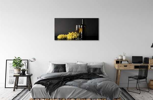 Obraz canvas Fľaša vína ovocie 100x50 cm