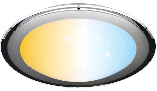 Aigostar - stmievateľné LED stropné svietidlo 60W/230V 2700-6500K priemer 52,7 cm chróm + diaľkové ovládanie