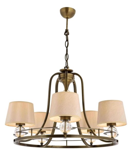 Luster na reťazi NARA 5xE27/40W/230V mosadz